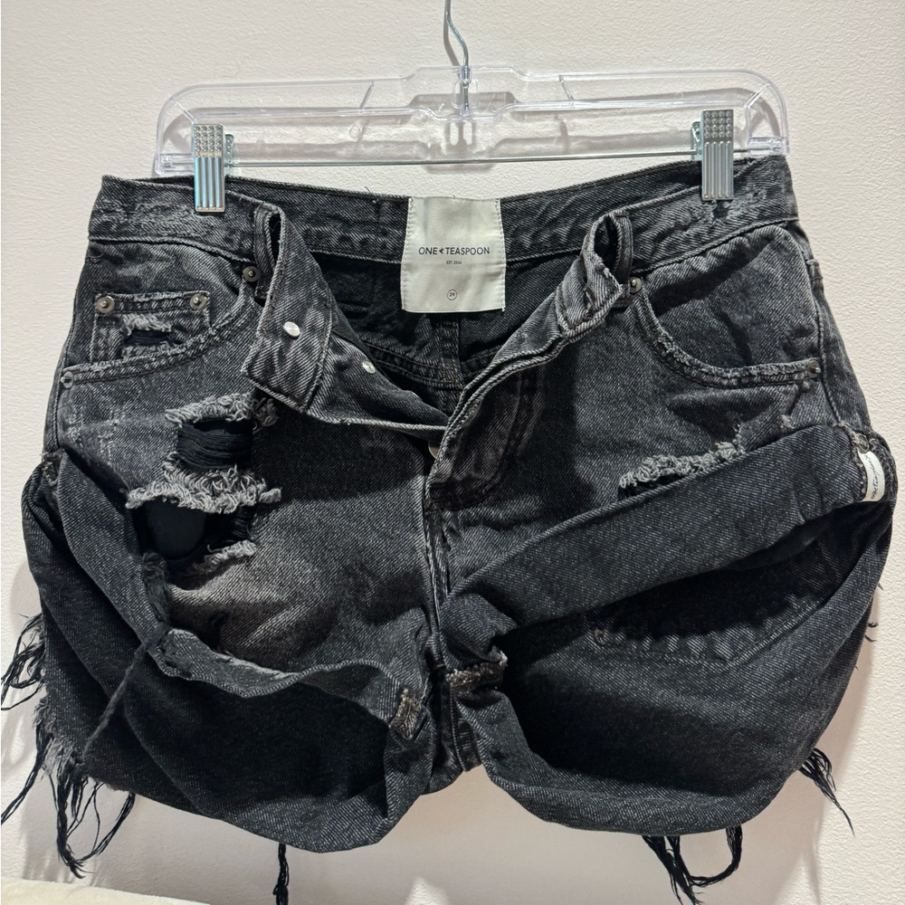 ONE TEASPOON black denim bandits